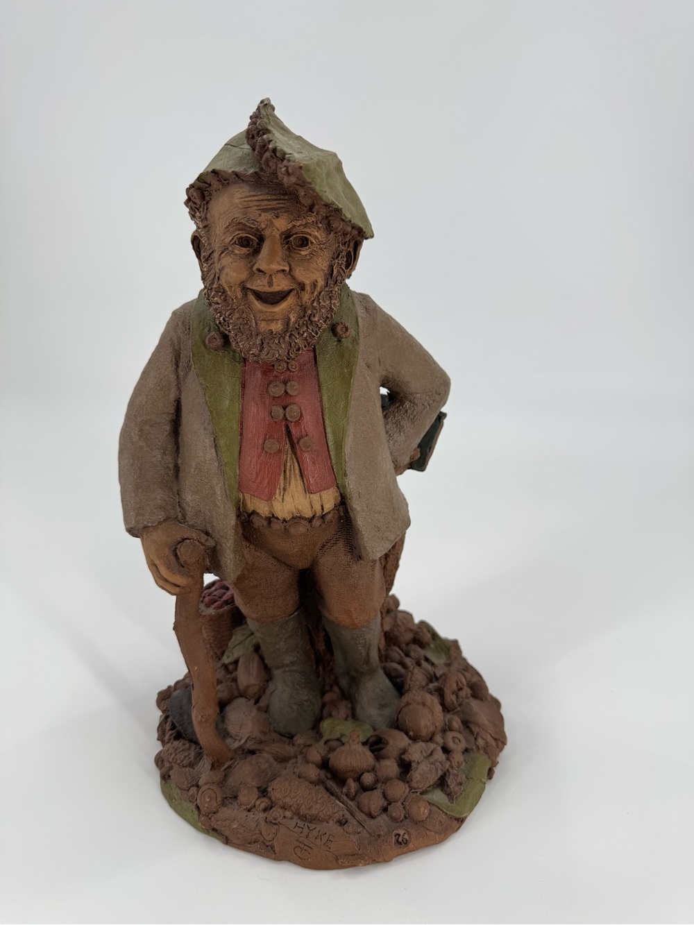 SIGNED Tom Clark Gnome HYKE 1982 Figurine #27 Cairn Studios W/ Signed Pin